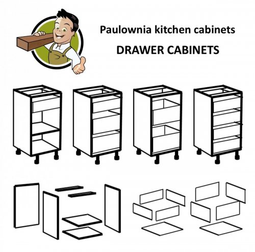 Paulownia Sample Drawer Cabinet